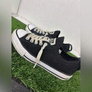 Converse Chuck Taylor All Star Shoreline Knit Slip On Black White Size 12 Youth